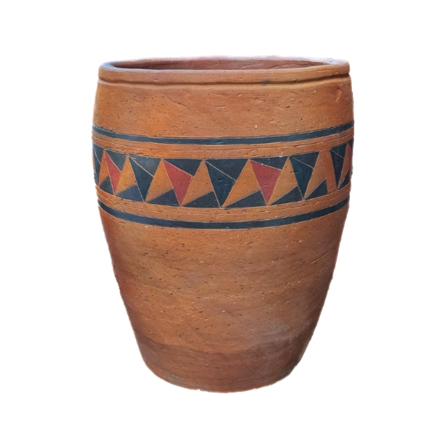 hand-painted engobe barrel