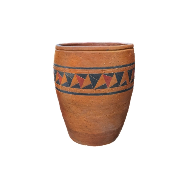 hand-painted engobe barrel
